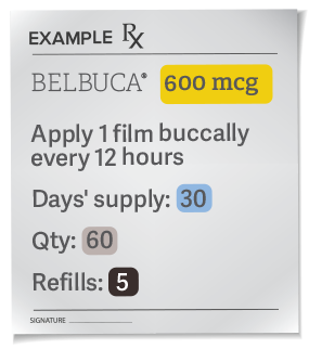 titration example script for 600 mcg